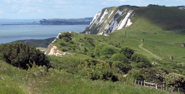 White Cliffs, Dover - towards Folkestone. Ruth's coastal walk.