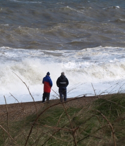 Fishermen on the beach, Ruth's Coastal Walk