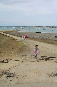 looking over to Hayling Island, Ruth walks around the coast, Portsmouth.