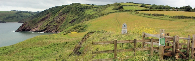 National Trust land, from Brixham, Ruth walking round the Devon Coast.