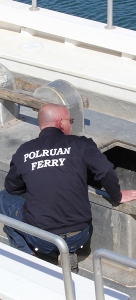 ferryman, Fowey Ferry, Ruth's coast walk