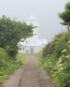 Tater-du Lighthouse, in the mist. Ruth Livingstone