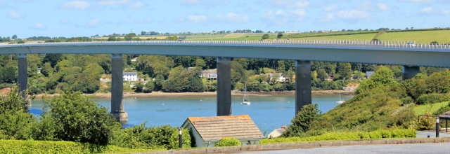 10 Cleddau Toll Bridge, Ruth walking the Pembrokeshire Coast Path