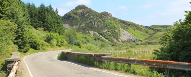06 road to Oban, Ruth hiking in Argyll, Scotland