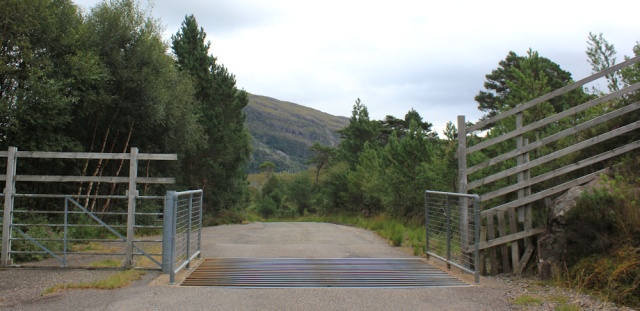33 over the cattle grid, end of the road, Ruth walking the south bank of Loch Torridon, Scotland